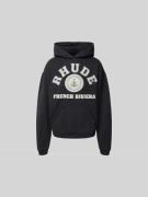 RHUDE Oversized Hoodie mit Label-Print in Black, Größe L