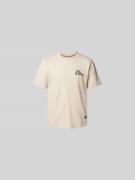 Evisu T-Shirt aus reiner Baumwolle in Beige, Größe L