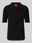 HUGO Regular Fit Poloshirt mit Label-Badge Modell 'Shiplom' in Black, ...