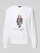 Polo Ralph Lauren Sweatshirt mit Polo Bear Print in Weiss, Größe L
