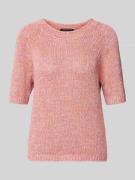 Luisa Cerano Strickpullover mit Rundhalsausschnitt in Pink Melange, Gr...