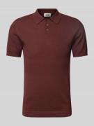 Drykorn Slim Fit Poloshirt mit Strukturmuster Modell 'TRITON' in Dunke...