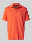 Marc O'Polo Regular Fit Poloshirt aus Baumwoll-Leinen-Mix in Orange, G...