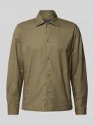 Marc O'Polo Loose Fit Overshirt aus Baumwoll-Leinen-Mix in Oliv, Größe...