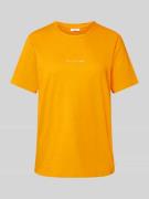 Marc O'Polo Denim T-Shirt mit Label-Print in Orange, Größe L