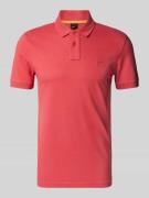 BOSS Orange Slim Fit Poloshirt mit Label-Badge Modell 'Passenger' in R...