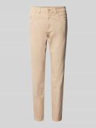 s.Oliver RED LABEL Slim Fit Stoffhose aus Baumwoll-Mix in Beige, Größe...