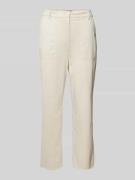 Marc Cain Feminine Fit Hose mit Eingrifftaschen in Sand, Größe 34