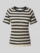 Jake*s Collection Pullover mit geripptem Rundhalsausschnitt in Dunkelb...