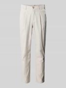 Colours & Sons Tapered Fit Chino mit Bundfalten in Offwhite, Größe L