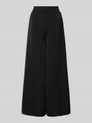ZABAIONE Wide Leg Stoffhose mit elastischem Bund in Black, Größe XL