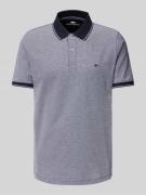 Fynch-Hatton Regular Fit Poloshirt mit Logo-Stitching in Marine, Größe...