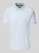 Fynch-Hatton Regular Fit Poloshirt mit Logo-Stitching in Eisblau, Größ...