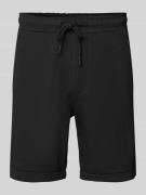 MCNEAL Regular Fit Sweatshorts mit Strukturmuster in Black, Größe L