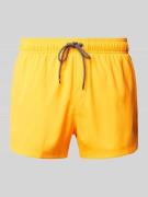 PUMA Regular Fit Badehose mit Logo-Print in Orange, Größe L