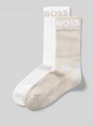 BOSS Socken in Ripp-Optik im 2er-Pack in Beige, Größe 39-42