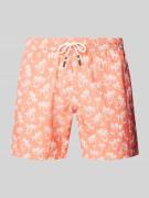 Hartford Badehose mit elastischem Bund in Koralle, Größe XL
