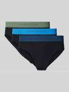 Schiesser Slip mit elastischem Label-Bund im 3er-Pack in Bleu, Größe L