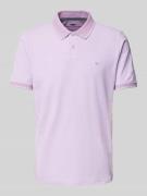 Fynch-Hatton Regular Fit Poloshirt mit Logo-Stitching in Flieder, Größ...