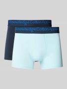 Knowledge Cotton Apparel Boxershorts mit elastischem Logo-Bund im 2er-...