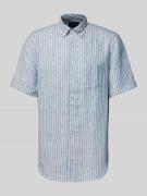 Christian Berg Men Regular Fit Freizeithemd aus reinem Leinen in Metal...