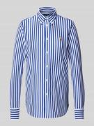 Polo Ralph Lauren Regular Fit Hemdbluse mit Logo-Stitching in Blau, Gr...