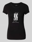 ARMANI EXCHANGE T-Shirt mit Label-Print in Black, Größe L