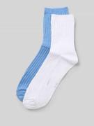 Jake*s Casual Socken in Ripp-Optik im 2er-Pack in Weiss, Größe 35-38