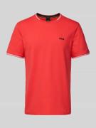 BOSS Green T-Shirt mit Label-Print Modell 'Taul' in Fuchsia, Größe S