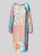 WHITE LABEL Knielanges Kleid mit Rundhalsausschnitt in Orange, Größe 3...