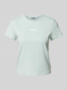 Review T-Shirt mit Label-Print in Bleu, Größe L