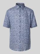 Christian Berg Men Regular Fit Freizeithemd aus reinem Leinen in Marin...