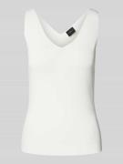 s.Oliver BLACK LABEL Slim Fit Top aus feinem Viskose-Mix in Offwhite, ...