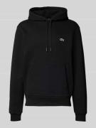 Lacoste Hoodie mit Logo-Stitching in Black, Größe M
