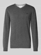 s.Oliver RED LABEL Strickpullover mit V-Ausschnitt in Anthrazit, Größe...