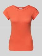 Marc O'Polo Slim Fit T-Shirt aus reiner Baumwolle mit geripptem Rundha...