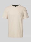 BOSS Green T-Shirt mit Label-Print Modell 'Taul' in Beige, Größe XXL