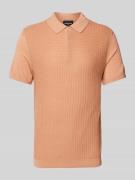 Strellson Poloshirt mit kurzer Knopfleiste Modell 'Adrian' in Rostrot,...