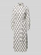 Gant Midikleid mit Bindegürtel in Offwhite, Größe 36