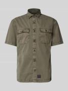 Superdry Regular Fit Freizeithemd mit 1/2-Arm Modell 'Military' in Kha...