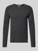 Jack & Jones Strickpullover mit Label-Patch Modell 'HILL' in Anthrazit...