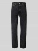 Levi's® Straight Fit Jeans Modell '501®' in Black, Größe 30/30