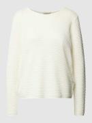 FREE/QUENT Strickpullover mit Strukturmuster Modell 'Dodo' in Offwhite...