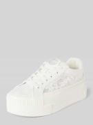 Buffalo Sneaker mit Schnürverschluss in Weiss, Größe 41