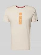 Alpha Industries T-Shirt aus reiner Baumwolle in Offwhite, Größe L