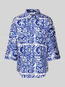 Christian Berg Woman Hemdbluse mit 3/4-Ärmel in Royal, Größe 44