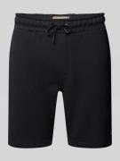 Blend Regular Fit Sweatshorts mit Label-Patch in Black, Größe 3XL