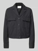 Marc O'Polo Regular Fit Caban-Jacke aus Baumwoll-Leinen-Mix in BLACK, ...