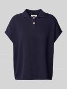 Marc O'Polo Denim Poloshirt mit kurzer Knopfleiste in Marine, Größe S