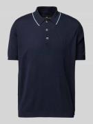 Fynch-Hatton Regular Fit Poloshirt aus Baumwoll-Leinen-Mix in Marine, ...